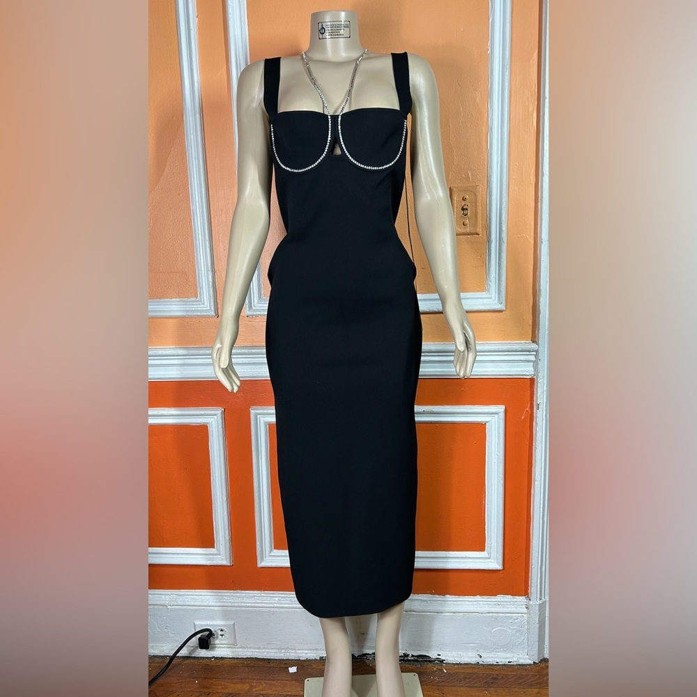 Galvan
Celeste Crystal Chain Midi-Dress